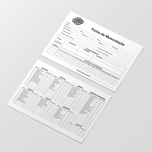 Ficha de Treino para Academia