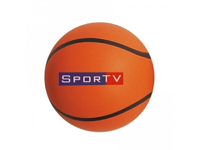 Bolinha Anti Stress vinil oca c/ pintura Basquete