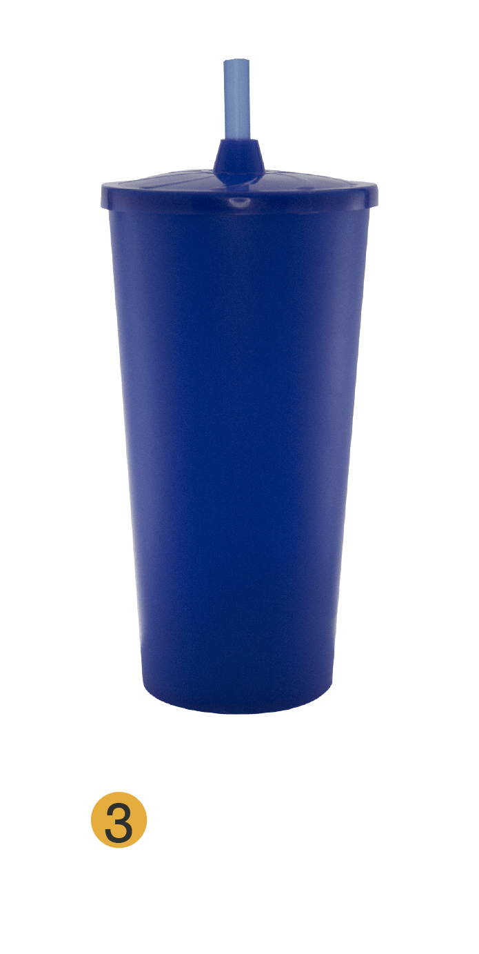 Copo Ecológico com Tampa/ Canudo  Personalizado
