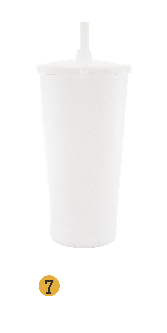 Copo Ecológico com Tampa/ Canudo  Personalizado