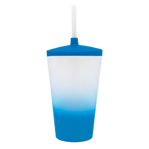 Copo Tampa e Canudo Degradê 500ML Personalizado