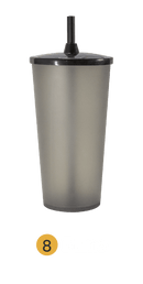 Copo Ecológico com Tampa/ Canudo  Personalizado