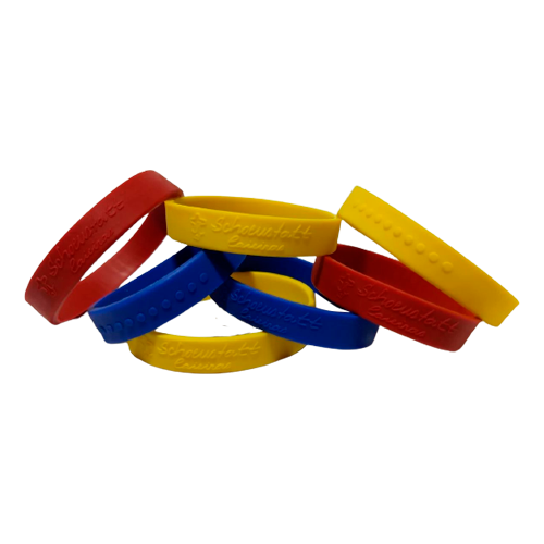 Pulseira Emborrachada com Alto Relevo